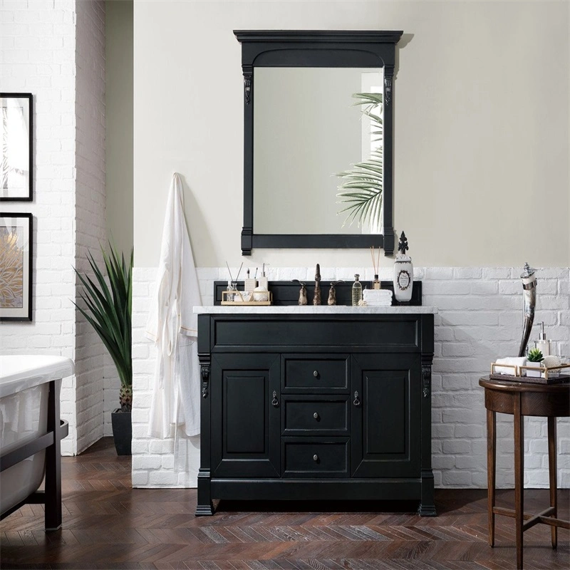 Modern Single Vanity Wash Basin Bathroom Cabinets with Smart Mirror