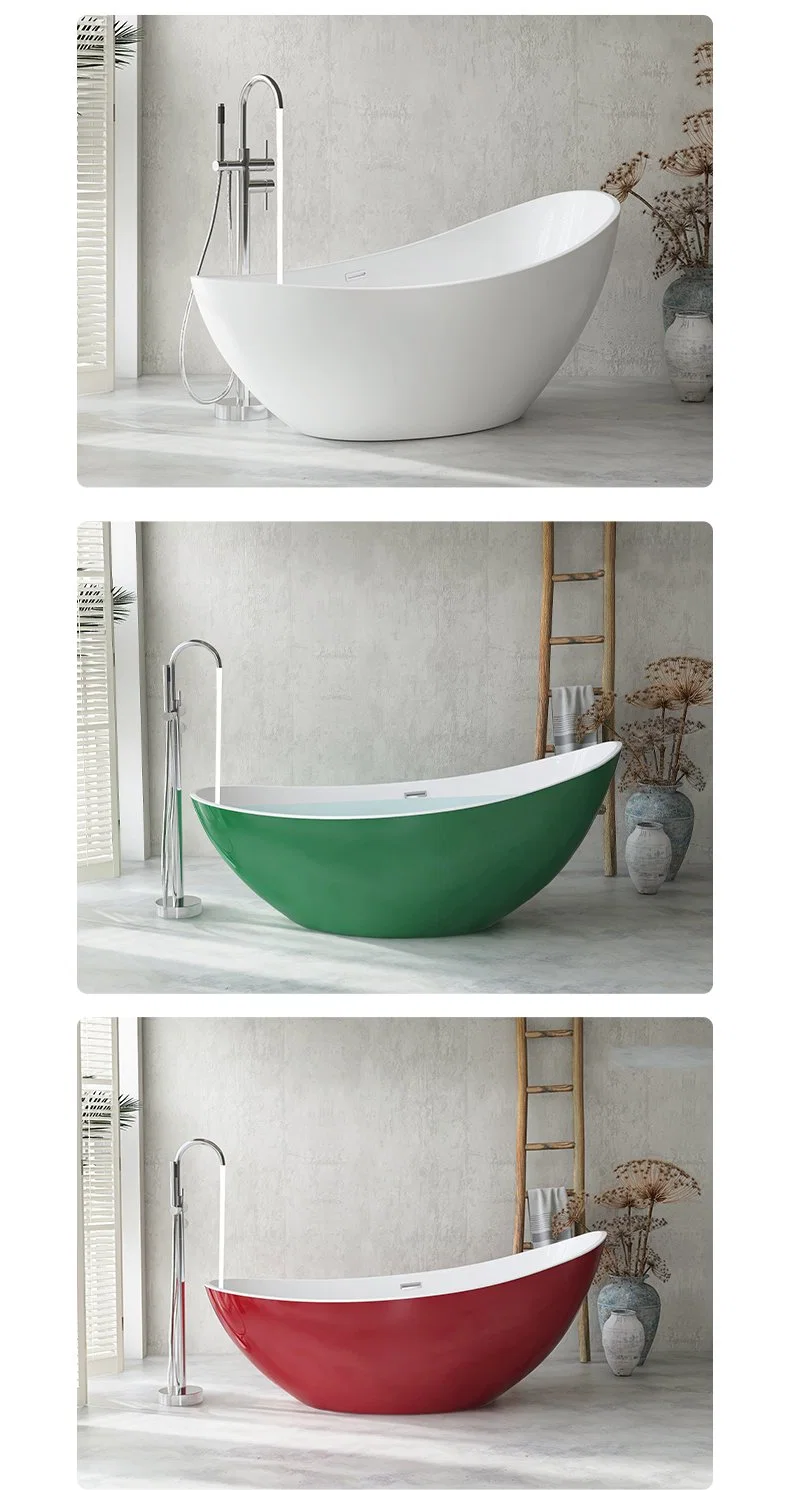 Moon Shaped Bath Tub Freestanding Whirlpools Bathroom Acrylic Free Standing Bathtubs