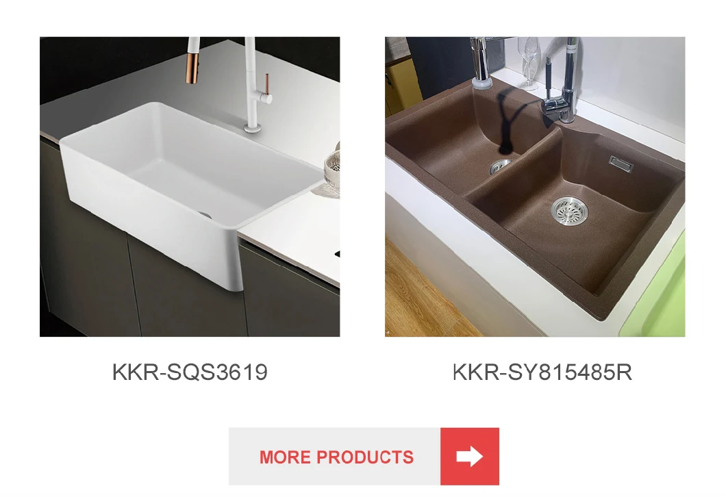 high-End Luxury Anti-Scratch Quartz Stone Basin Composite Stone Kitchen Sink