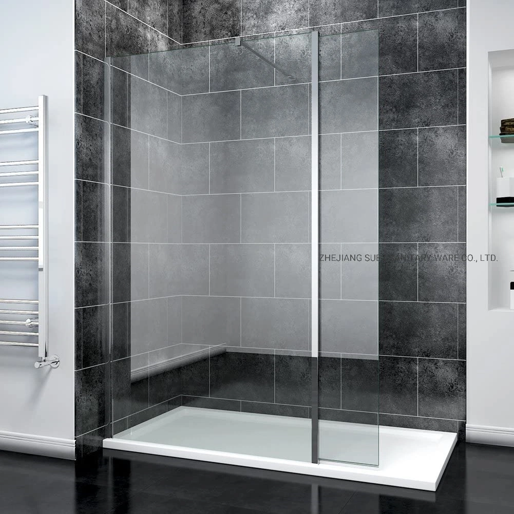 China Aluminium Bathroom Walk in Glass Shower Door