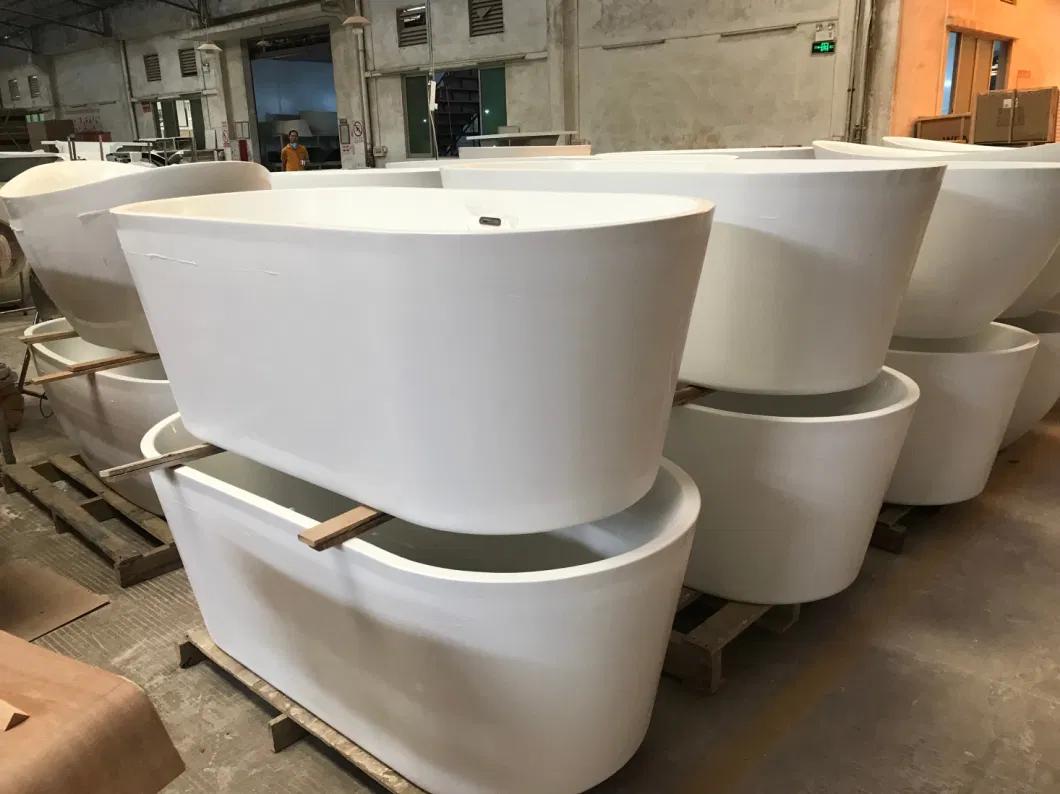 Woma Acrylic Hot Tub Freestanding Bathtub Soaking Foshan Manufacturer (Q163)