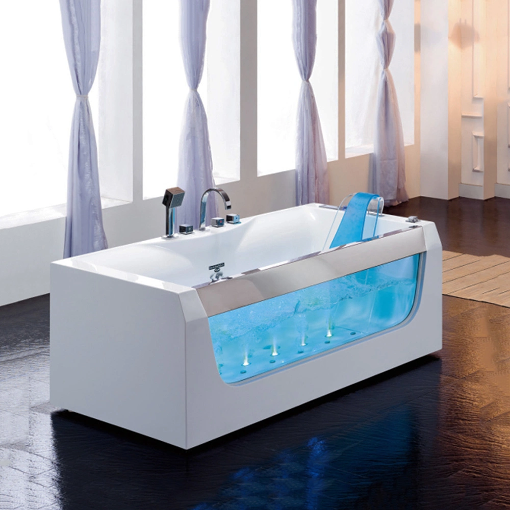 Wholesale Hydro Jet Bath Acrylic Bathtub Freestanding Whirlpool Bathtub for Apartment
