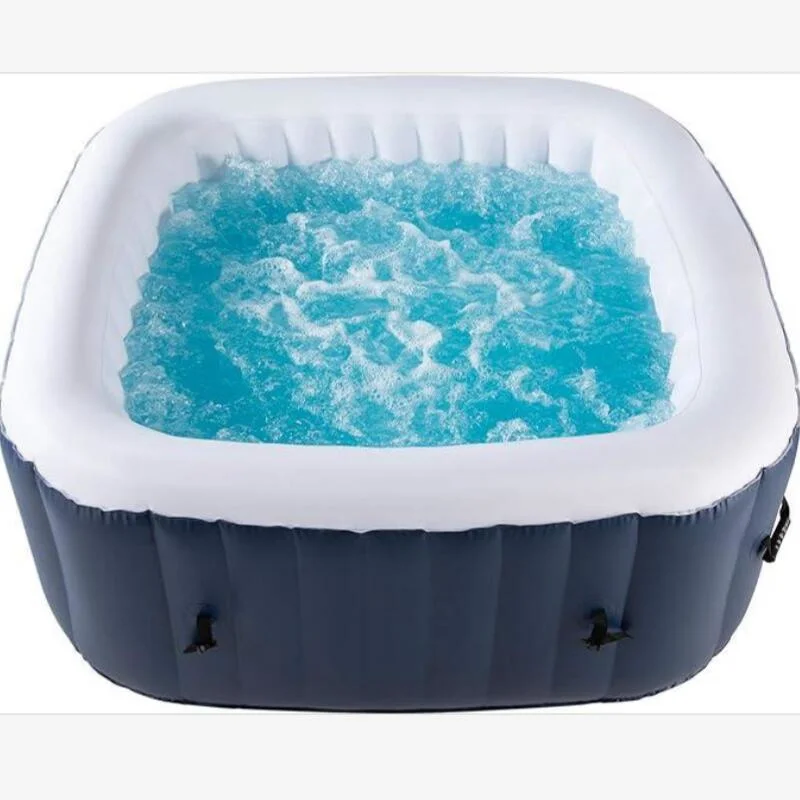 4-5 Persons Inflatable Hot Tub SPA Square Portable Bubble Jets Bathtub
