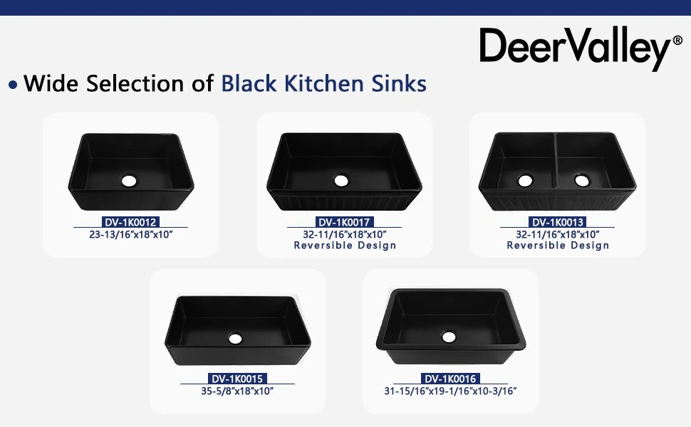 China Wholesale Marble 24&quot;L X 18&quot;W Farmhouse Sink with Bottom Grid and Strainer, Apron Sink Single Bowl Sink, Black Small Kitchens Sinks