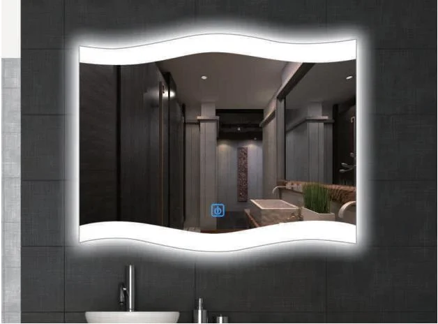 High Quality Irregular LED Bathroom Cabinets Smart Touch Switch Wall Mirror Sinks Vanity Mirror for Bathroom