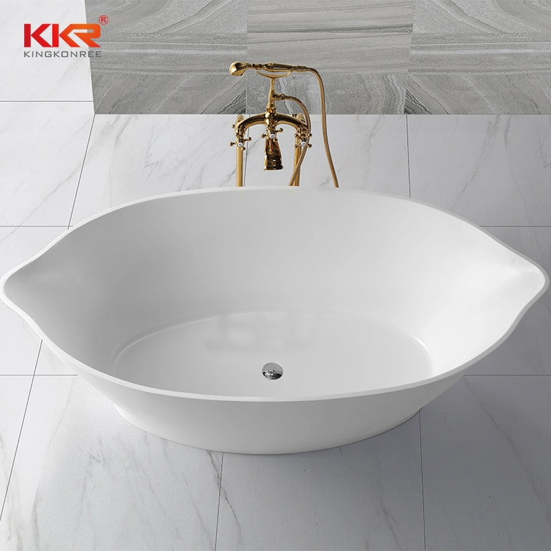 Wholesale Price Matte Solid Surface Freestanding Two People Bathtub