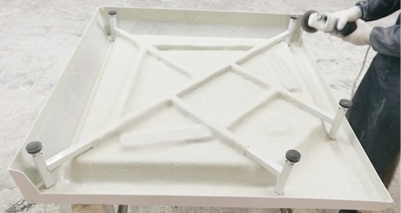 Slim Shower Plate, Rectangle Shower Tray with Fiber Resin Bottom