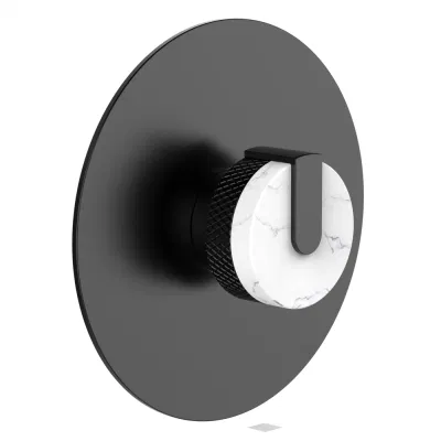  Design unico e nuovo in ottone con design zigrinato e marmo Doccia a scomparsa miscelatore termostatico rubinetto doccia a scomparsa
