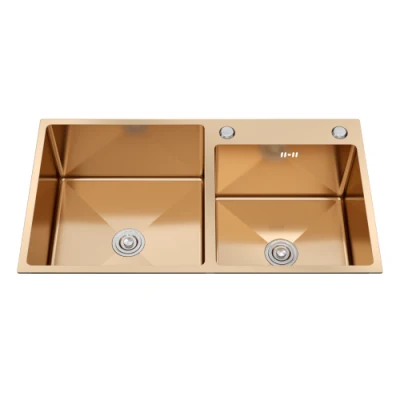 Hot Sales lavabo doppio recipiente cucina in acciaio inox fatta a mano Lavello