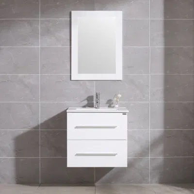  Lussuoso moderno set di armadietti per bagno in legno con montaggio a parete Armadio con specchio in ceramica
