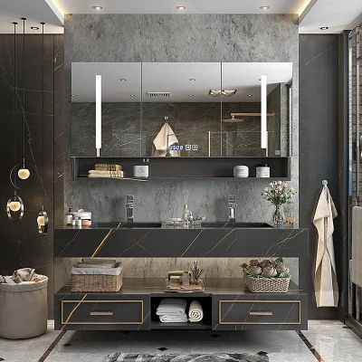  Nuovo design, cabina da bagno con parete e basino con piastra da roccia Lavandino per bagno con prezzo di fabbrica