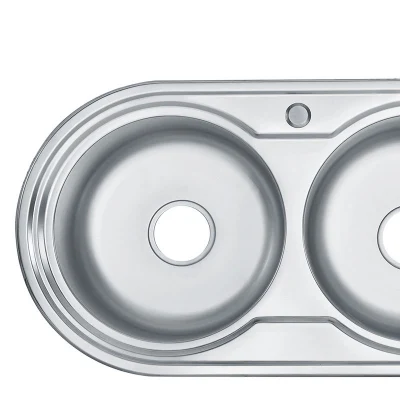  Il più popolare cucina acciaio inox Sink verdure doppio bocce Bacinella di lavaggio