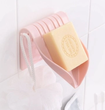  Vassoio per sapone a caduta d&prime;acqua autodistrante in plastica a V per doccia Cucina del bagno