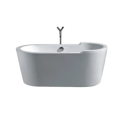 Vasca da bagno ovale in acrilico standard da 1,5 m con rubinetto e set di cinque pezzi In vendita