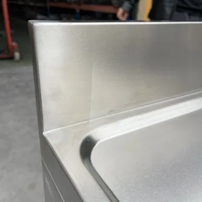 Commercial Restaurant Hotel cucina acciaio inox Lavare bacino con Recipiente e banco di lavoro
