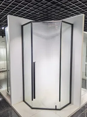 Contenitore doccia quadrato in vetro a lattice a forma di diamante