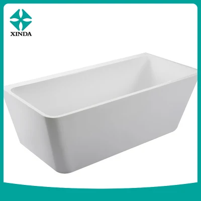Vasca da bagno bianca autoportante, moderna vasca in acrilico