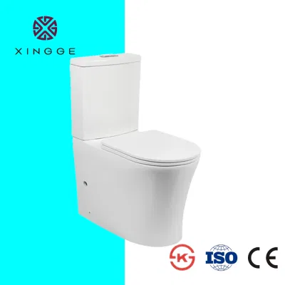  Nuovo design Cina High-end WC Ceramic bagno fornitore di sanitari WC senza acqua Wash down con coprisedile