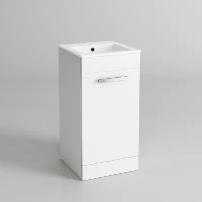 Vanità Casa Free Standing MDF melammina bianca Mobili bagno porta Armadio