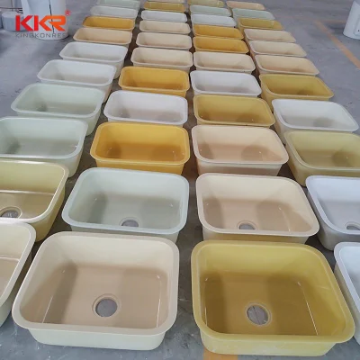 Pietra artificiale resina di colore diverso pietra sotto il pavimento cucina Sink