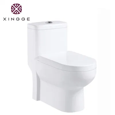  Bagno WC materiale sanitario da costruzione alta qualità europea senza bordo di lavaggio Rivestimento morbido del sedile WC montato sul pavimento