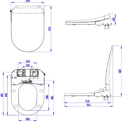 Sedile WC Smart riscaldato con telecomando