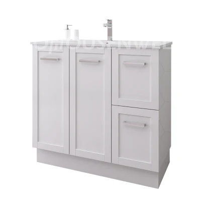  Combinazione di mobili bagno in legno compensato di nuovo stile, vanity, in piedi