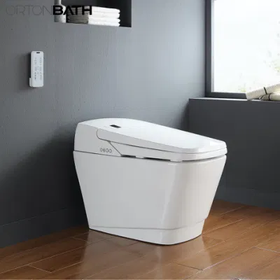  Ortonbags un pezzo intelligente WC allungato con telecomando-acqua calda Sprayer essiccatore, auto Flushing WC un pezzo