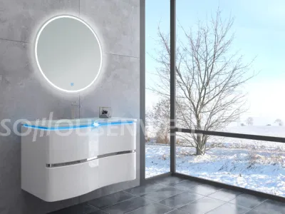 Unità abitative per bagno in porcellana Vanity classica Con luce LED