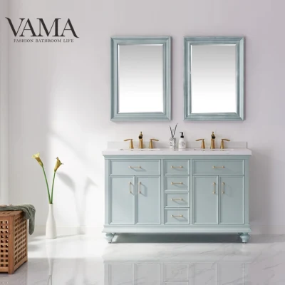 Vama 60 pollici Commercial Ready doppio lavabo mobili bagno Per la Cina
