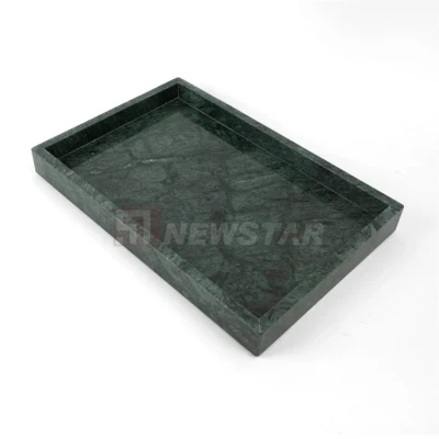 Design personalizzato dimensioni doccia Tray decorativo portaoggetti rettangolare Bianco Carrara Vassoi in marmo
