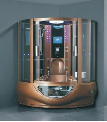 Doccia di lusso con vapore W TV, vasca idromassaggio chiusa vasca idromassaggio cabina doccia a vapore, bagno interno doccia a vapore di lusso con vasca