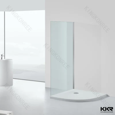Pietra di resina di qualità superficie solida bagno marmo doccia base