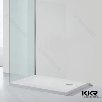 Pietra di resina di qualità superficie solida bagno marmo doccia base
