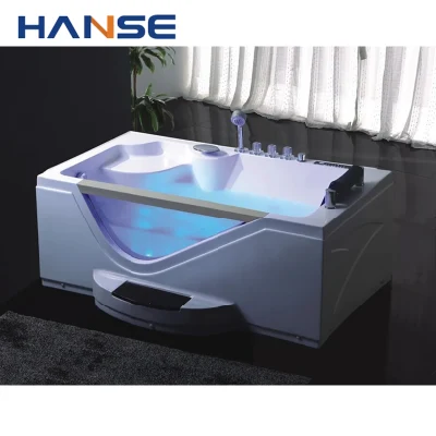 Bagno interno Design vasca idromassaggio Jacuzzi vasca idromassaggio sopra cascata massaggio Vasca idromassaggio in acrilico autoportante
