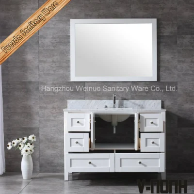 48&quot; Free Standing Moderno Bagno Bianco Vanity Bagno Mobili