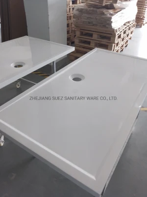 Piatto doccia rettangolare piatto doccia pietra vulcanica e resina mista Finitura White Stone Rough Ultraslim 4cm antiscivolo antibatterico
