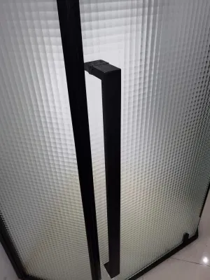 Contenitore doccia quadrato in vetro a lattice a forma di diamante