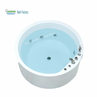 CE Made in China bagno interno Adulti bianco colore libero Vasca idromassaggio con getto d&prime;aria, vasca rotonda con doccia