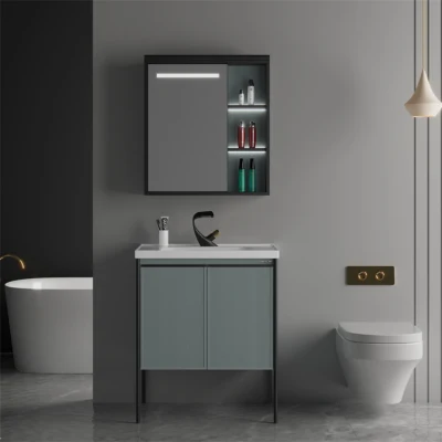 Fabbrica direttamente moderno Hotel gratuito standing impermeabile specchio lavabo Mobile da bagno da 60 cm