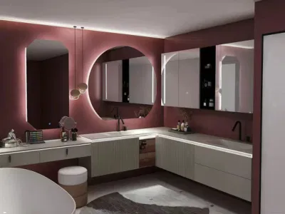  Mobili in legno compensato di alta qualità, mobili da bagno, armadietto per il bagno