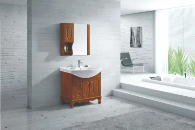 Mobili moderni e in legno massiccio Foshan Factory Free standing moderno Armadietti del bagno