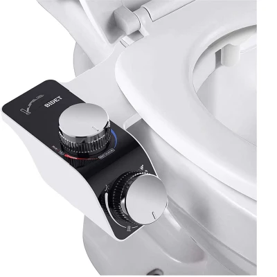  Dispositivo di pulizia Easy Femminile: Ultra sottile, autopulente, doppio ugello per bidet, attacco per WC con acqua calda e fredda spray