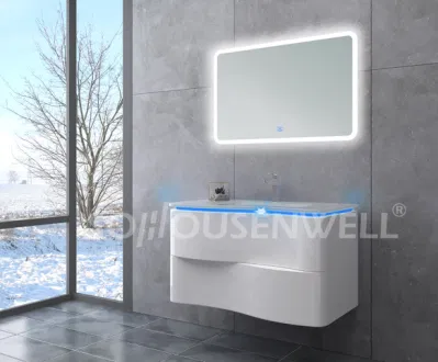 Unità abitative per bagno in porcellana Vanity classica Con luce LED