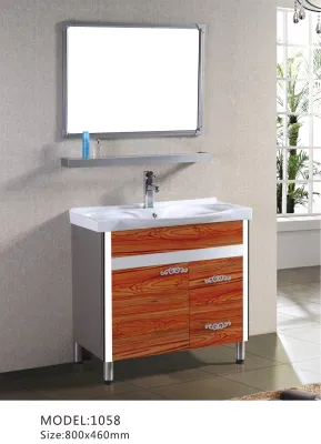 Lavandino libero in piedi per il bagno, arredi in acciaio inox