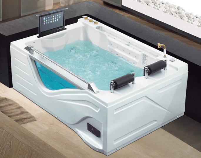 Two People Massage 1700*1100 Bathtub with Pillow and Grab for Wholesale