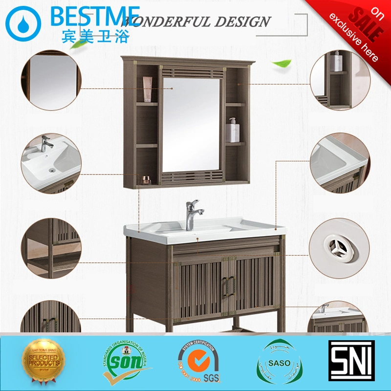Sanitary Ware Free-Standing PVC Bathroom Cabinet by-P4086-80