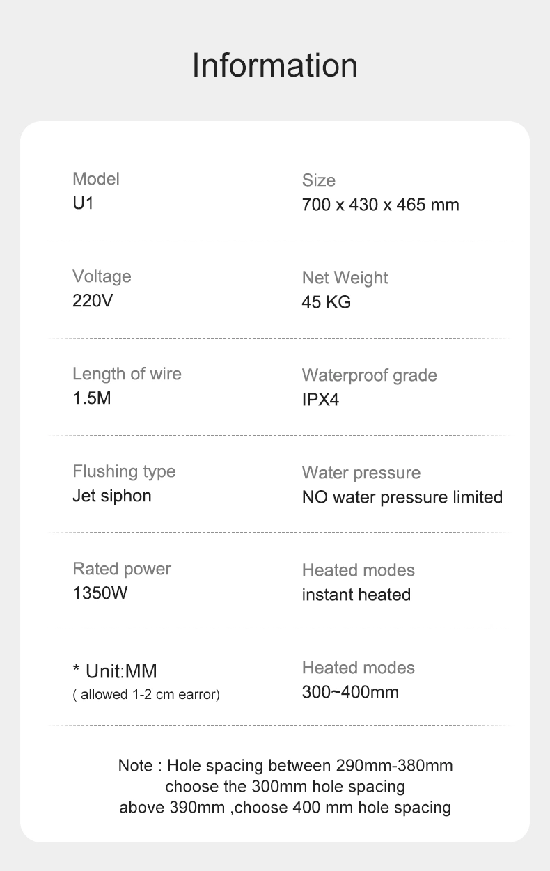 Smart Toilet Siphonic Intelligent Toilet Floor Mounted Toilet