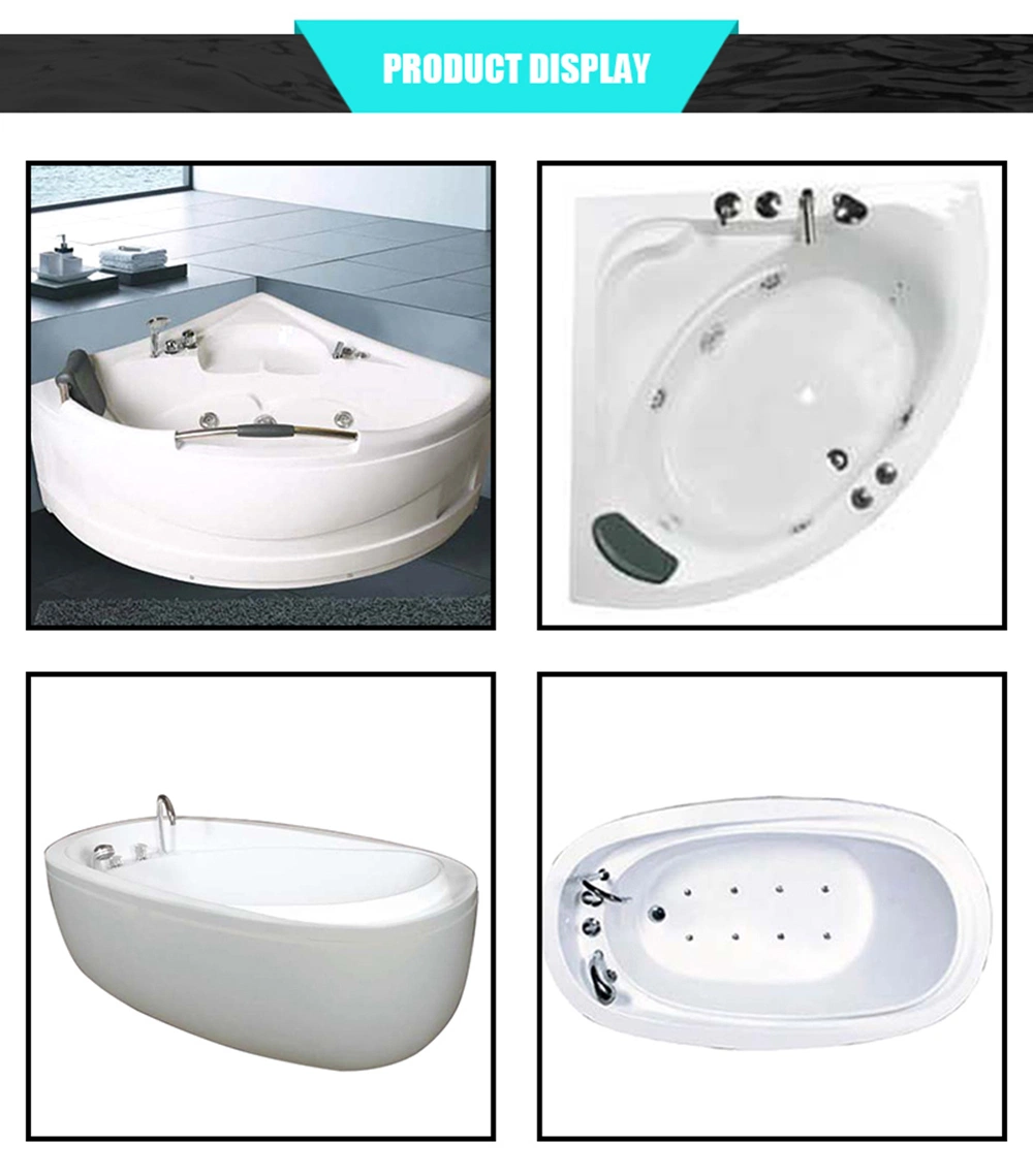 New Model Bathtub Two People Bathtub LED Light Massage Corner Bath Tub