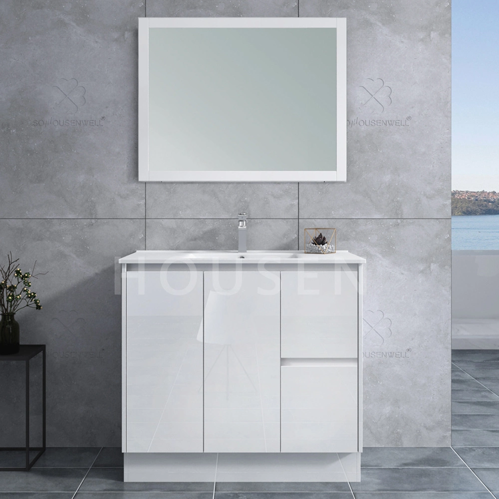 PVC High-Quality Glossy Bathroom Cabinet Bathroom Vanities